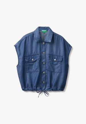 United Colors of Benetton, Button-down blouse - blue