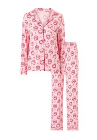 Niewybrane, rosa mit rotem muster