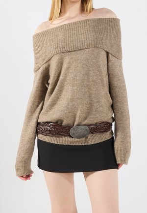 Strickpullover - taupe