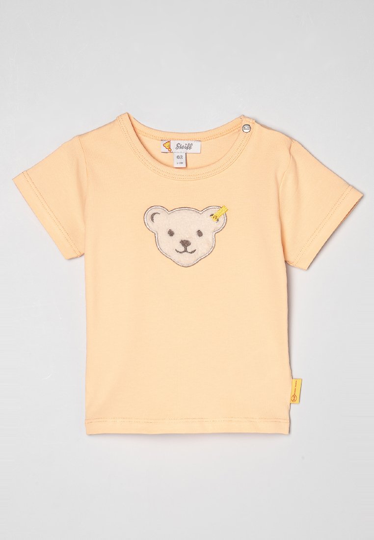 Steiff T-shirt print abrikoos Steiff T-shirt print abrikoos