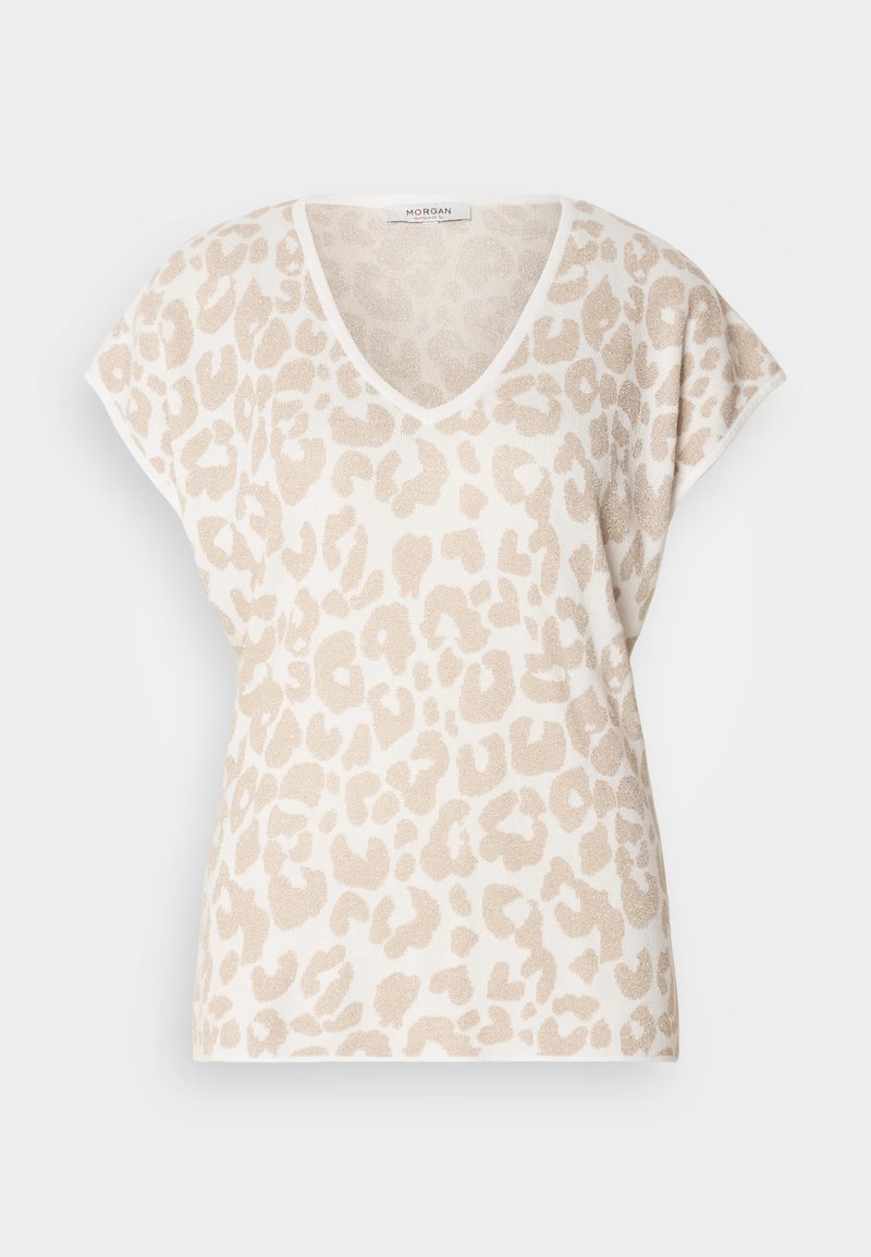 Morgan T-shirt print goudkleurig