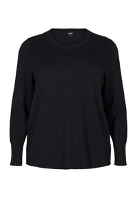 Zizzi FLASH MIT RUNDHALSAUSSCHNITT - Džemperis - black