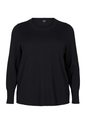Zizzi FLASH MIT RUNDHALSAUSSCHNITT - Džemper - black