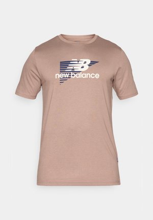 New Balance HEATHERTECH GRAPHIC  - Sports T-shirt - brown