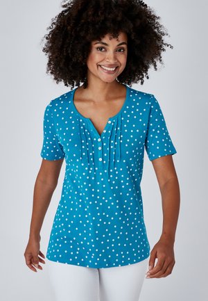 Damart CASUAL STYLE - Camiseta estampada - bleu pois