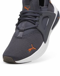 Puma ENZO EVOLVE - Zapatillas running asfalto - galactic gray rickie orange gum