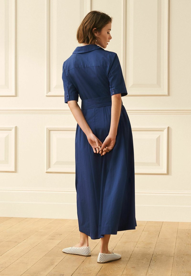 laura ashley navy blue dress Buy Laura Ashley Navy Spot Sailor Collar Mini Dress With Linen from Next United Arab Emirates