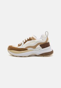 AURA - Matalavartiset tennarit - beige/brown/white