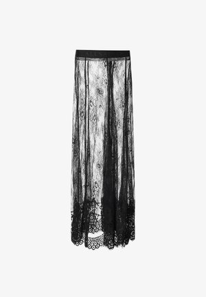 AllSaints ARRAN LACE - Jupe longue - black