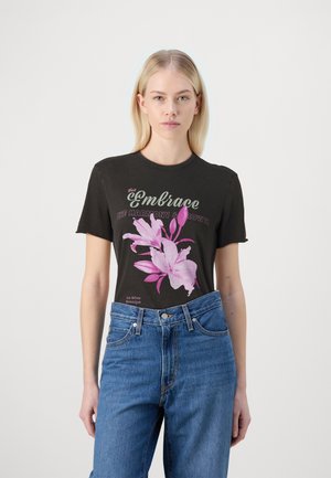 ONLY ONLLUCY LIFE BOX - Tricou cu imprimeu - black