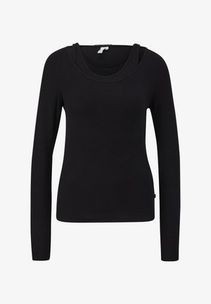 QS Long sleeved top - schwarz
