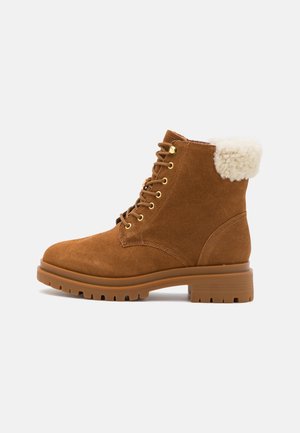 Bottines à lacets - cognac