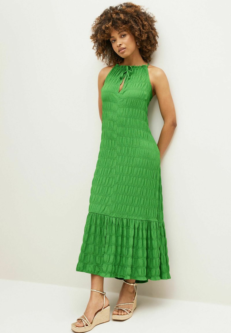 Next TEXTURED JERSEY CAMI MIDI DRESS Robe en jersey green/vert