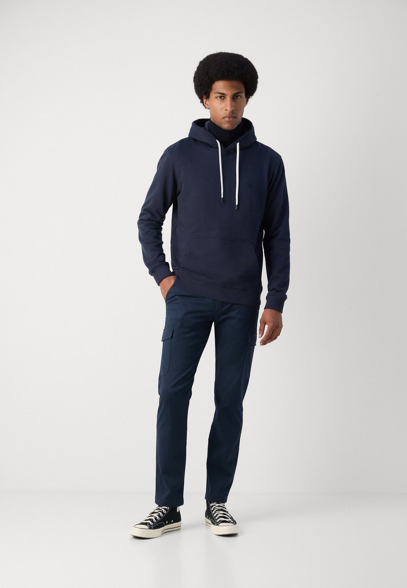 Scotch & Soda ESSENTIAL LOGO BADGE HOODIE - Hoodie - grey melange/grijs