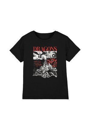 Universal Studios, TOOTHLESS AND HICCUP SCRAPBOOK UNISEX - Print T-shirt - black