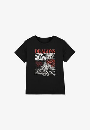 Universal Studios, TOOTHLESS AND HICCUP SCRAPBOOK UNISEX - Print T-shirt - black