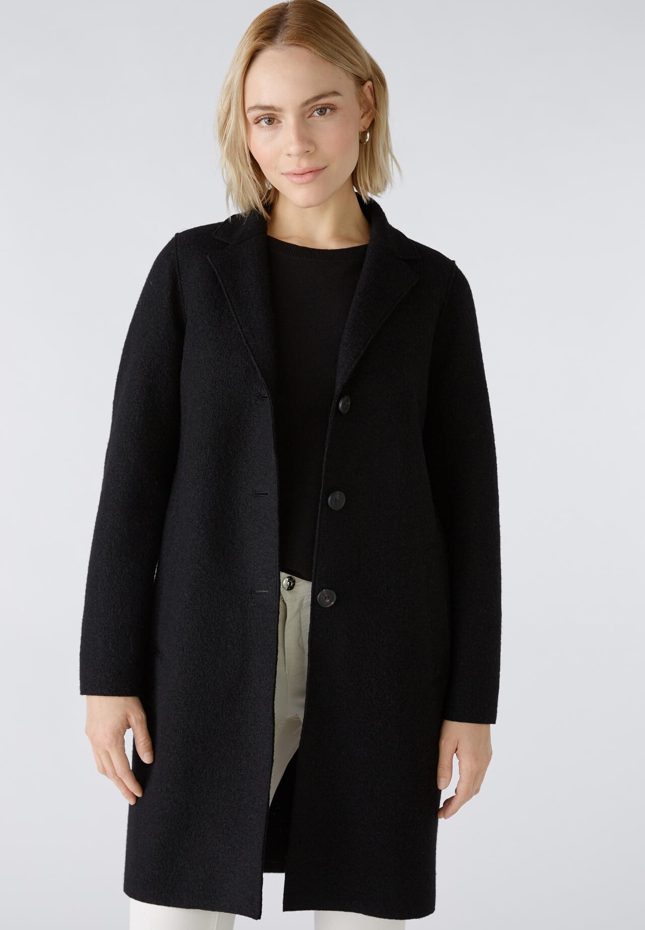 Oui MAYSON - Klassischer Mantel - black/schwarz - Zalando.de