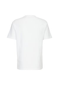 Witte katoenen T-shirt met een ronde hals, korte mouwen en een relaxed fit. Eenvoudig ontwerp zonder zichtbare patronen of versieringen.
