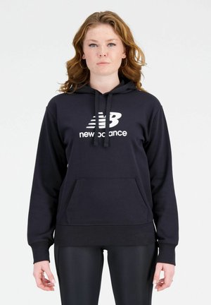 ESSENTIALS STACKED LOGO - Kapuzenpullover - black