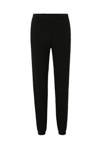 Sort sweatpants med elastisk talje og manchetter, lavet af blød stof. Har et lige snit for en behagelig pasform.