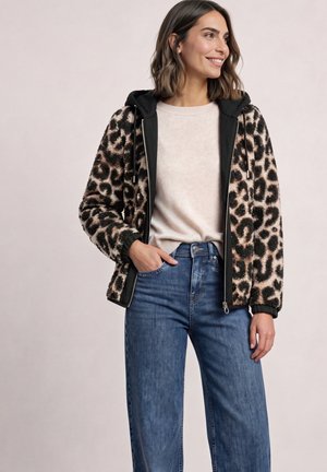 Street One, TEDDY JACKET WITH A DETACHABLE HOOD - Veste polaire - black