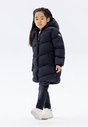 HOODED CHEVRON PUFFER - Geacă - black