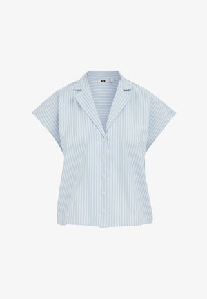 WE Fashion, WE FASHION DAMES BLOUSE MET PRINT - Blúzka so zapínaním na gombíky - light blue