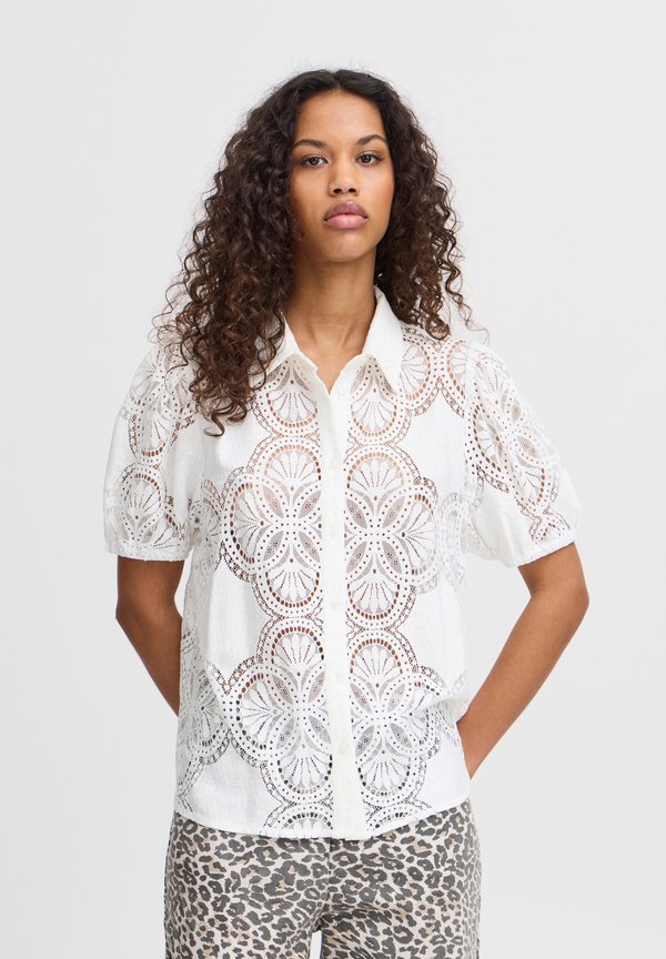 IHSILJA - Button-down blouse - cloud dancer