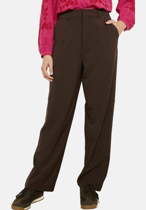FLUID HIGH-WAIST - Broek - brown dark chocolate