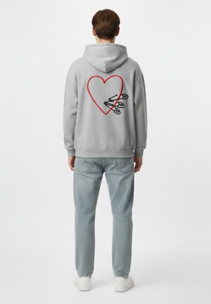 PINS EMBROIDERY HEAVYWEIGHT - Hoodie - mottled grey