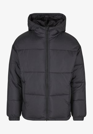 Urban Classics BASIC PUFFER WITH HOOD - Veste d'hiver - black