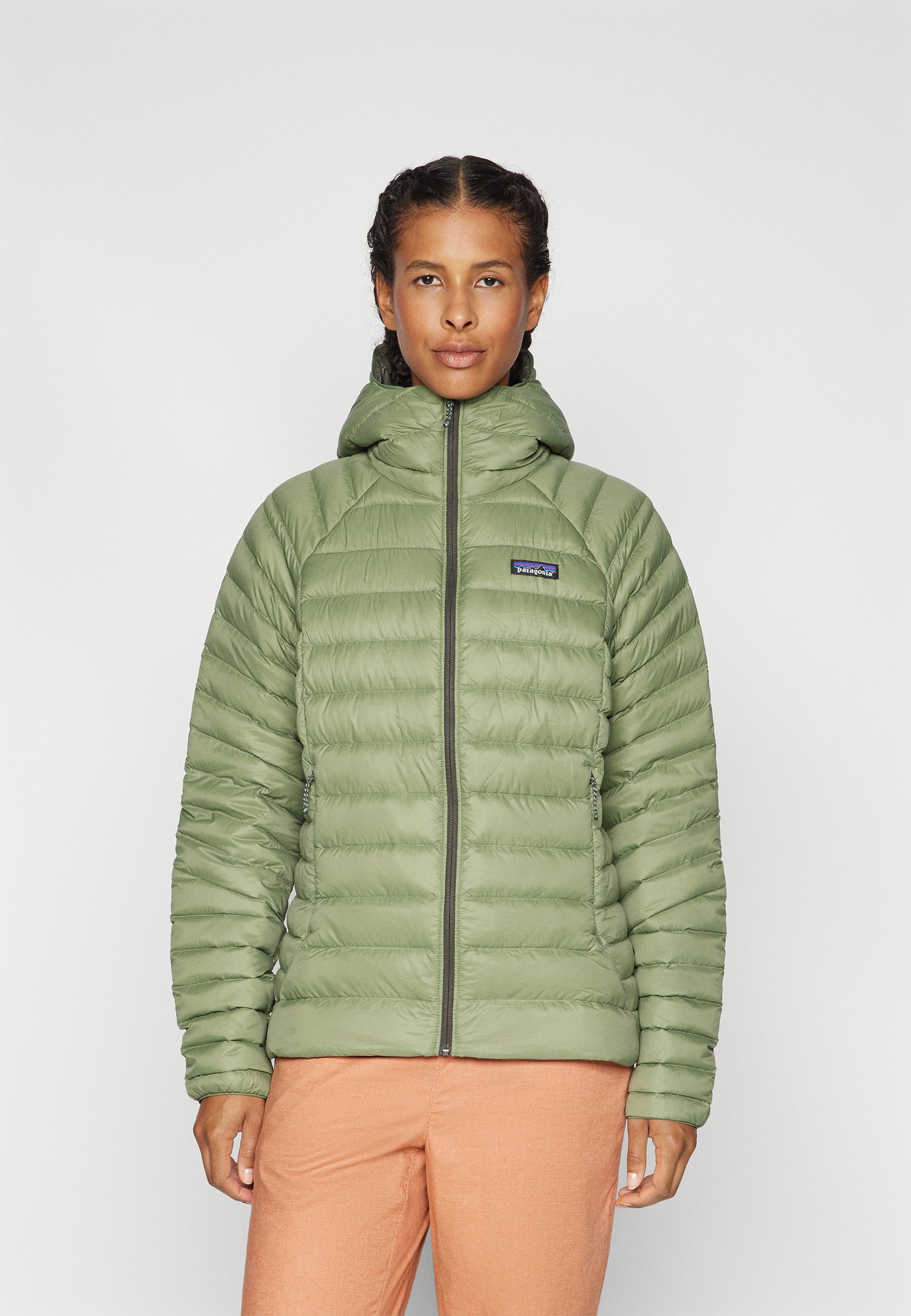 Patagonia DOWN SWEATER HOODY - Down jacket - terrain green/green 