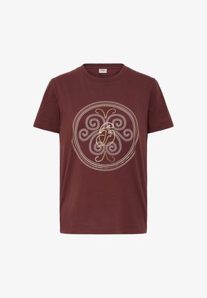 Fransa, FRZARY - T-shirt imprimé - rum raisin w gold foil