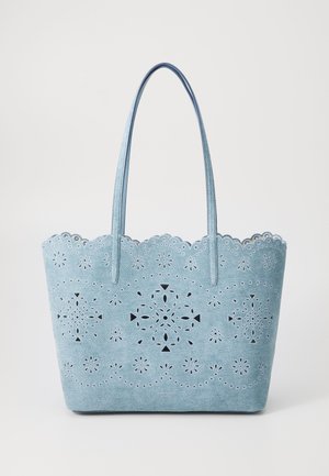 FLOWER PERFORATED TOTE - Tote bag - blue multi
