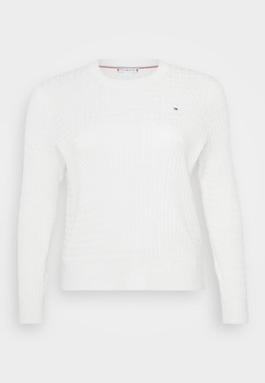 Tommy Hilfiger Curve CABLE FINE - Jumper - ivory