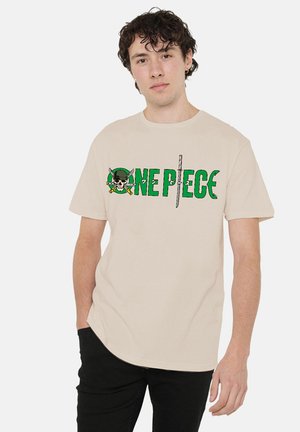NETFLIX, ONE PIECE ZORO SWORDS LOGO - Print T-shirt - sand