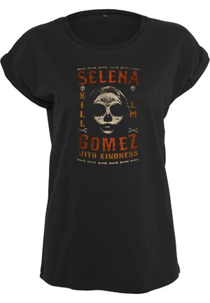 Merchcode, SELENA GOMEZ KILL EM SKULL TEE - Print T-shirt - black