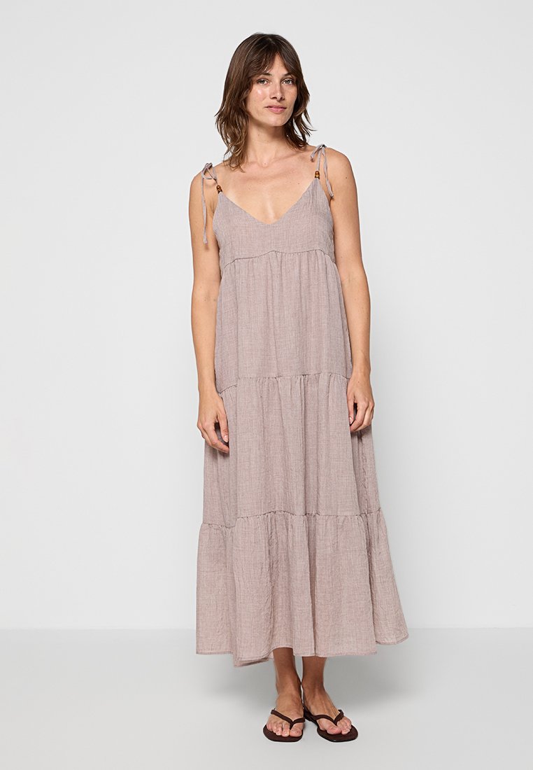 Le Jardin Du Lin Maxi-jurk beige