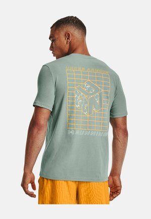 SHORT-SLEEVE GRAPH UA RUN GRADIENT - Print T-shirt - opal green
