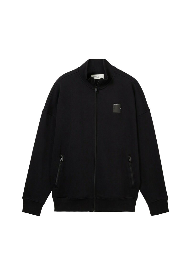 Tom Tailor Denim Sweater met rits zwart