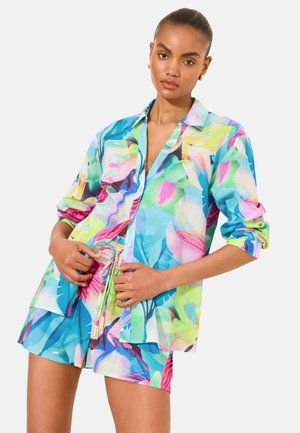 Lipsy, REGULAR FIT - SWIRL PRINT BEACH SHIRT - Button-down blouse - blue summer print