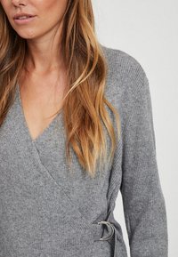 Object OBJFAE THESS CARDIGAN - Cardigan - medium grey melange