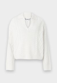 OBJLEYLA PULLOVER - Strikkegenser - cloud dancer