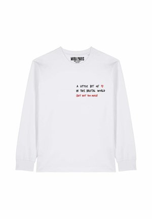 BRUTAL EMBROIDERY HEAVYWEIGHT TEE - Maglietta a manica lunga - white