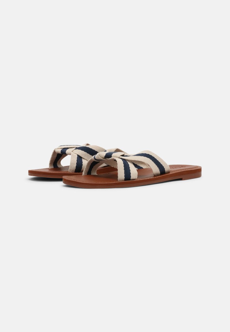 Damen Flache Pantoletten | Roxy KNOTICAL Pantolette flach nautical/sand - EL14611 Damen Flache Pantoletten | Roxy KNOTICAL Pantolette flach nautical/sand - EL14611