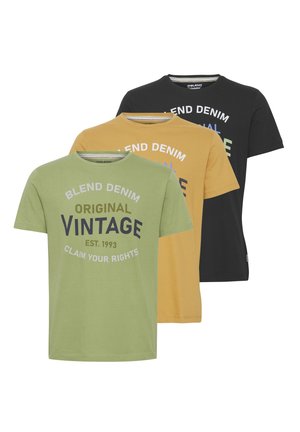 BHTEE 3-PACK - Print T-shirt - green eye narcissus black