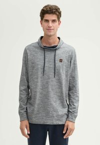 TOM TAILOR MIT STEHKRAGEN - Langarmshirt - dark blue stripe