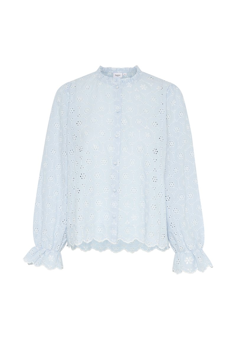 Saint Tropez Overhemdblouse blauw Saint Tropez Overhemdblouse blauw