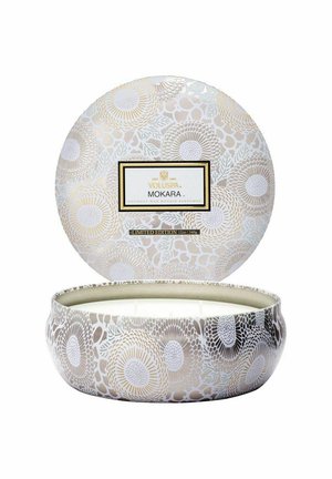 3-WICK CANDLE DECORATIVE TIN MOKARA - Duftlys - silver