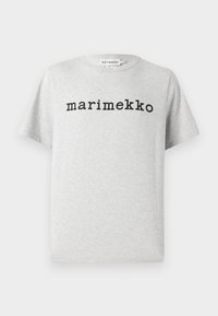 Marimekko VIHNE LOGO PLACEMENT UNISEX - Marškinėliai su spaudiniu - grey melange/black